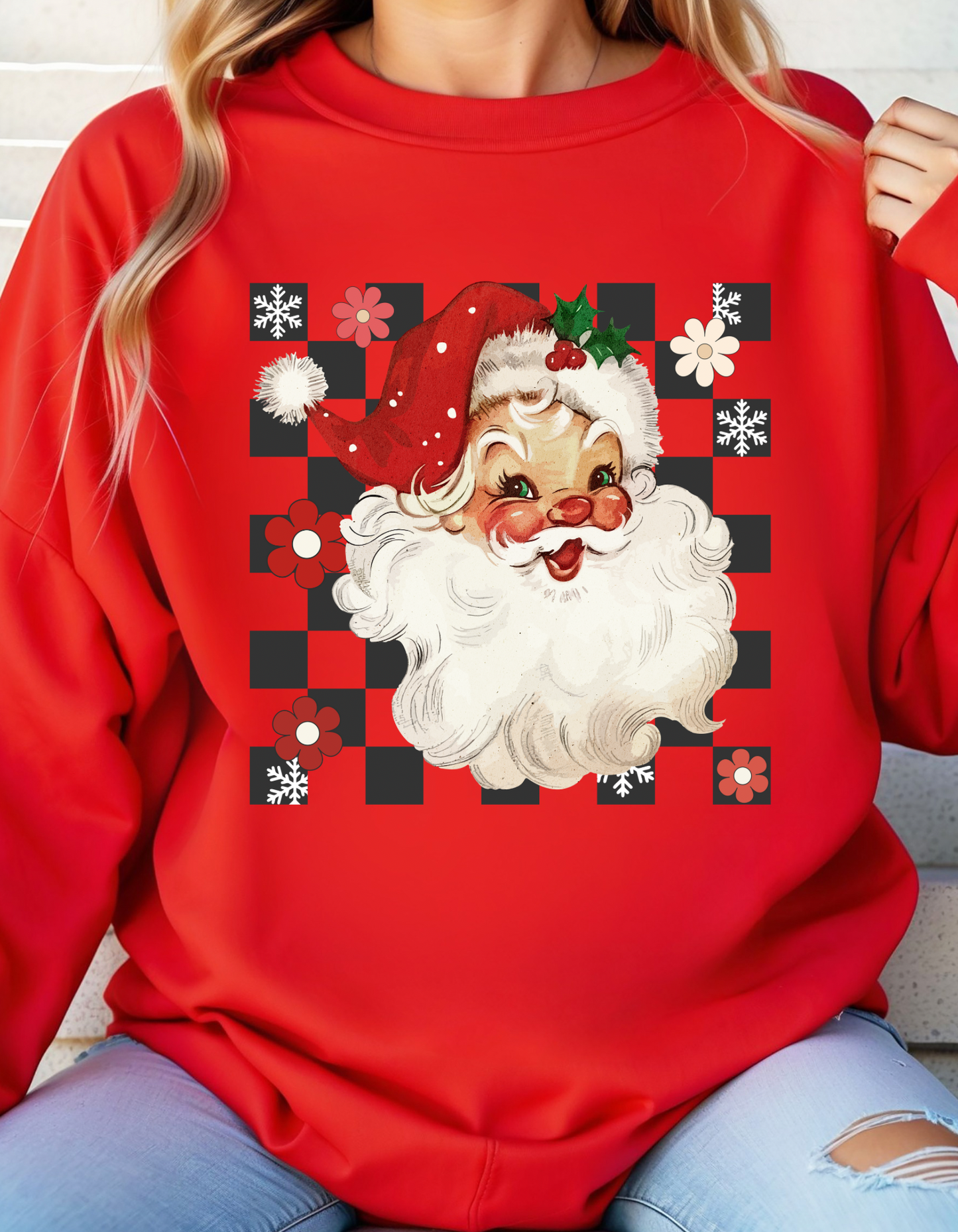 RED SANTA SWEATER