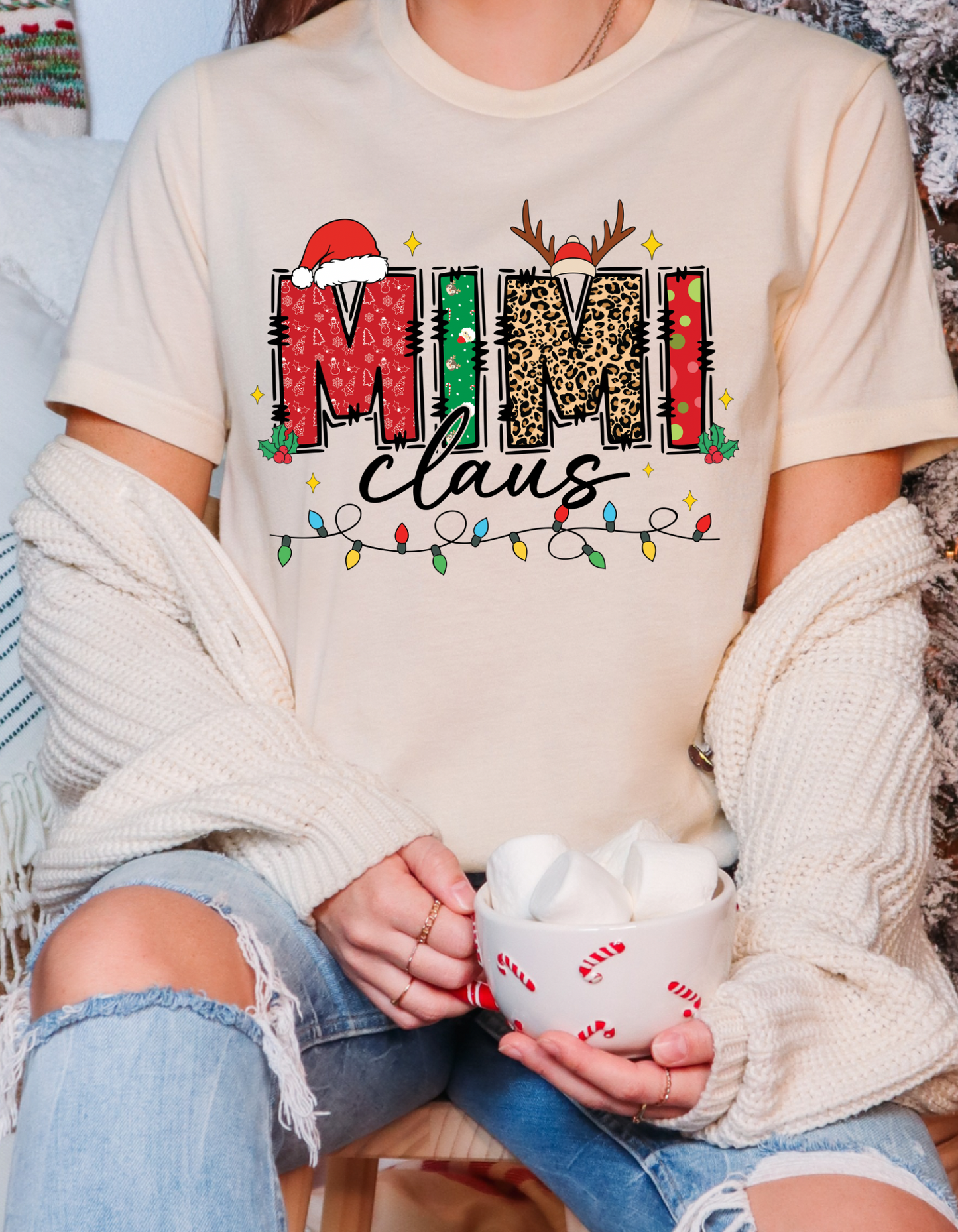 MAMA;MIMI;PAPA CLAUS T-SHIRT