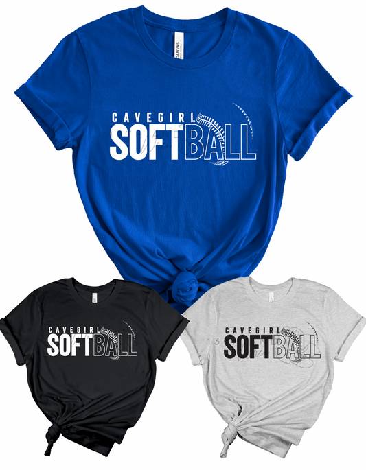 Cavegirl Softball Tee