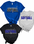 CHECKERED CAVEGIRL SOFTBALL T SHIRT