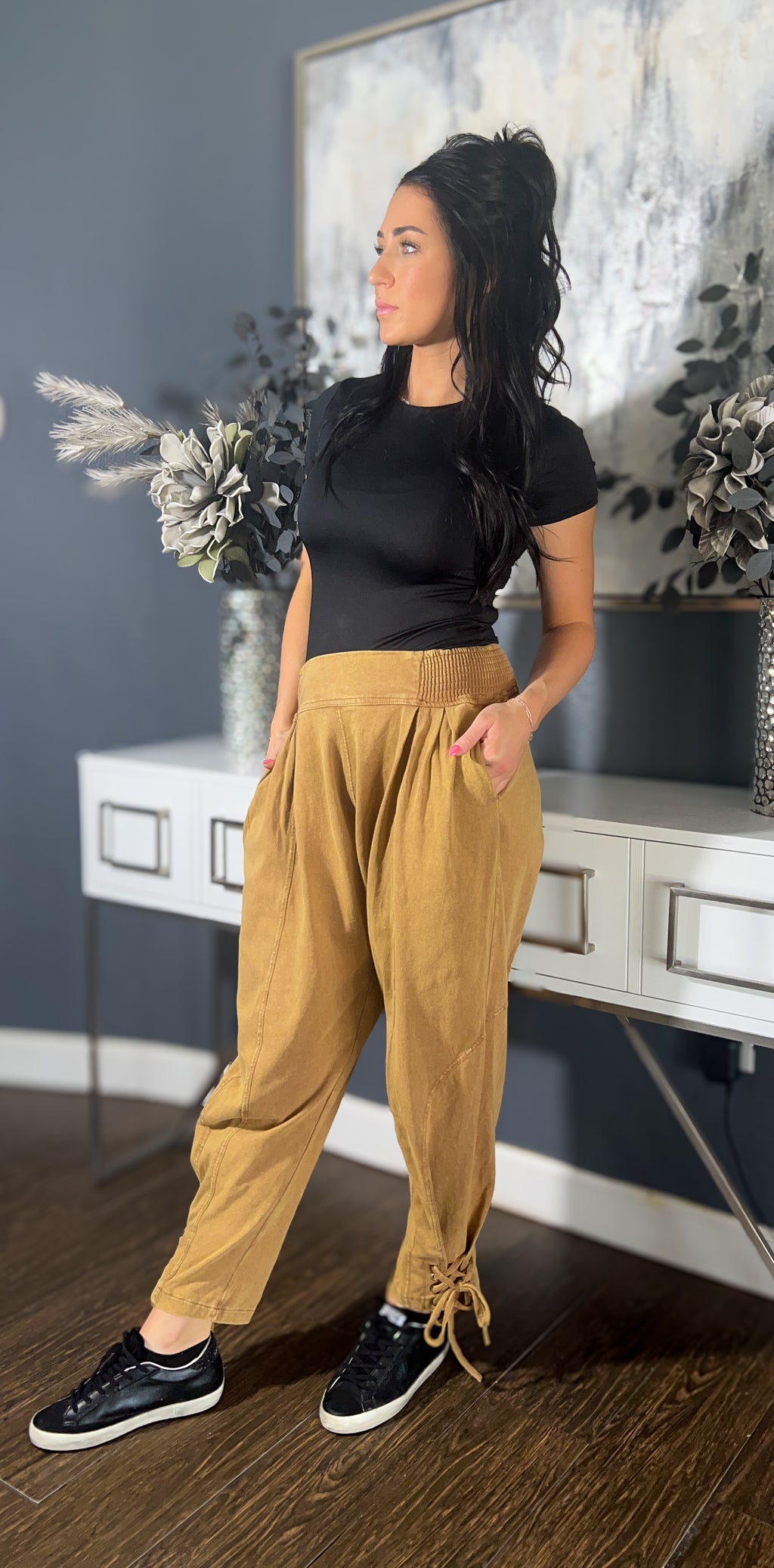 Mineral Washed Tie Jogger Pant