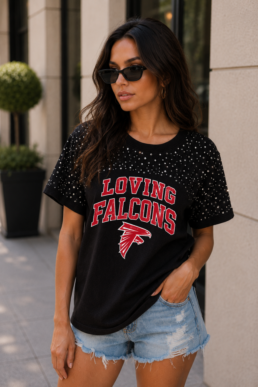 Rhinestone Falcon Tee