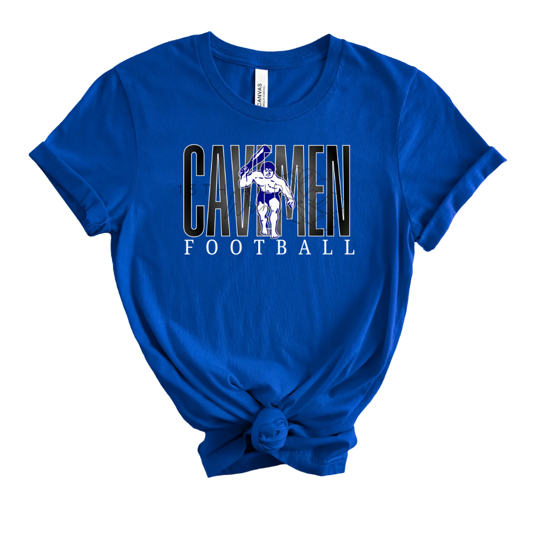 CAVEMEN FOOTBALL TEE