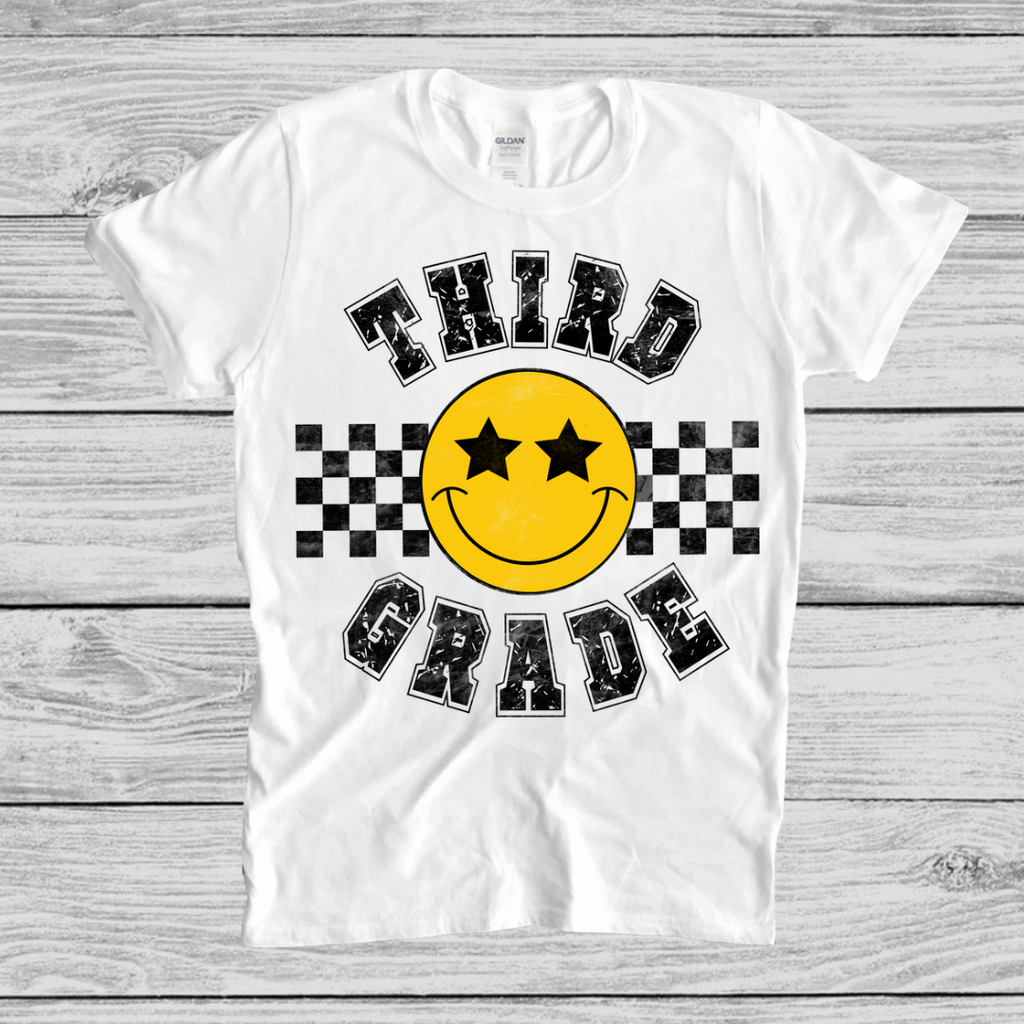 KIDS GRADE T-SHIRT! SMILEY FACE