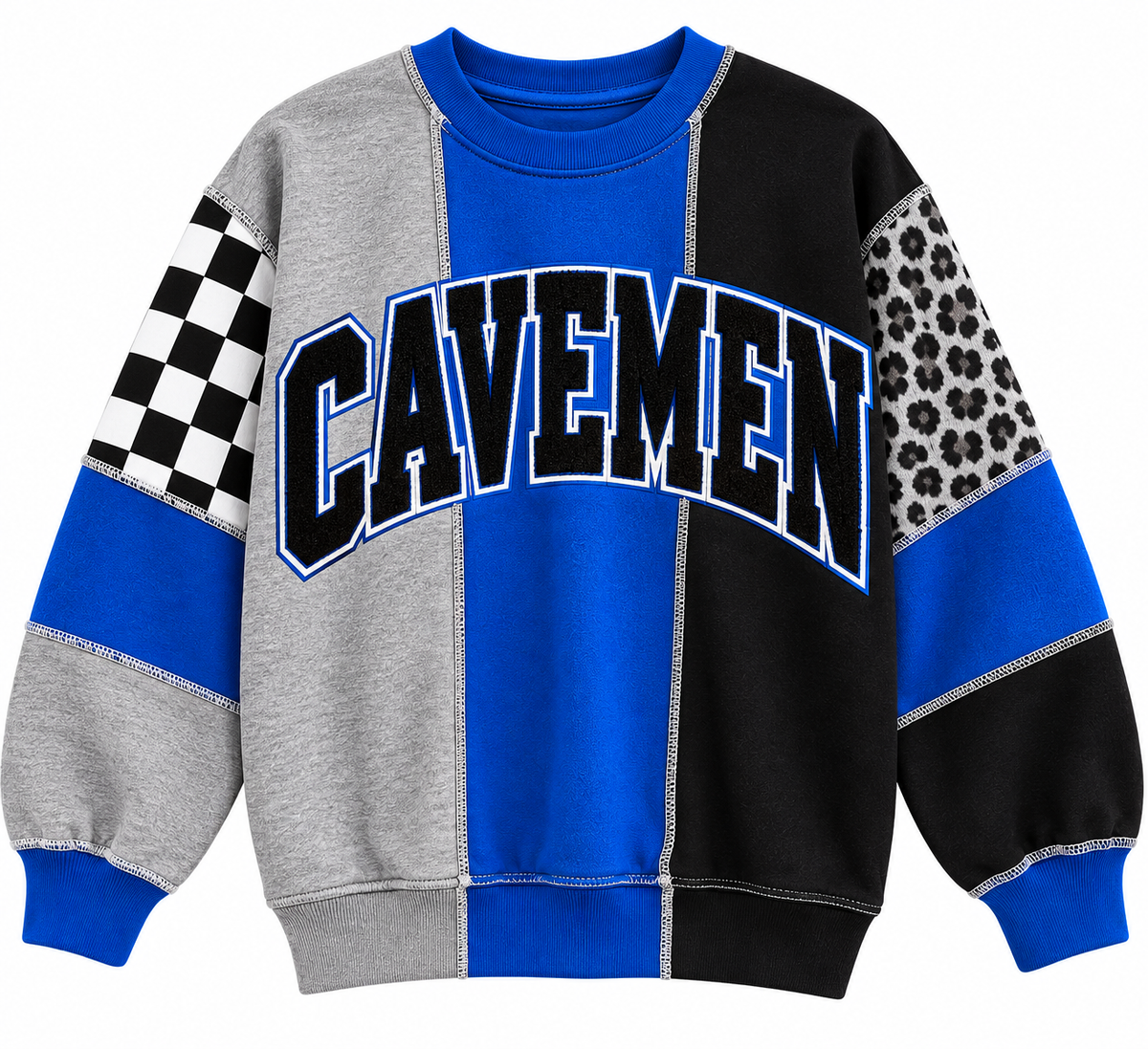 Patchwork crewneck